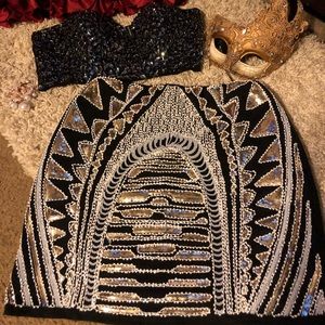 PAIR IT! Guess by Marciano Rhinestone Bra & Skirt